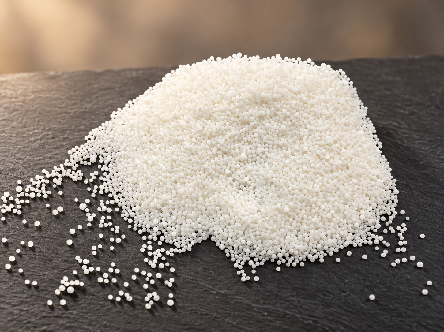 Non-coated prill form ammonium nitrate