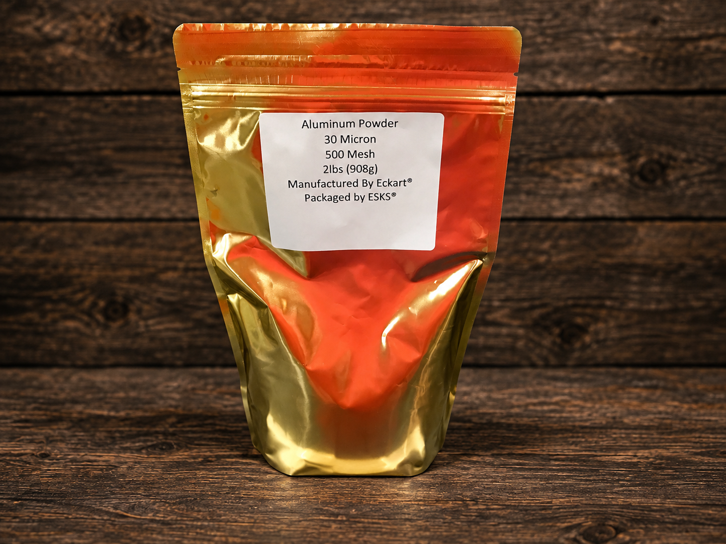 Aluminum powder and sulfur powder